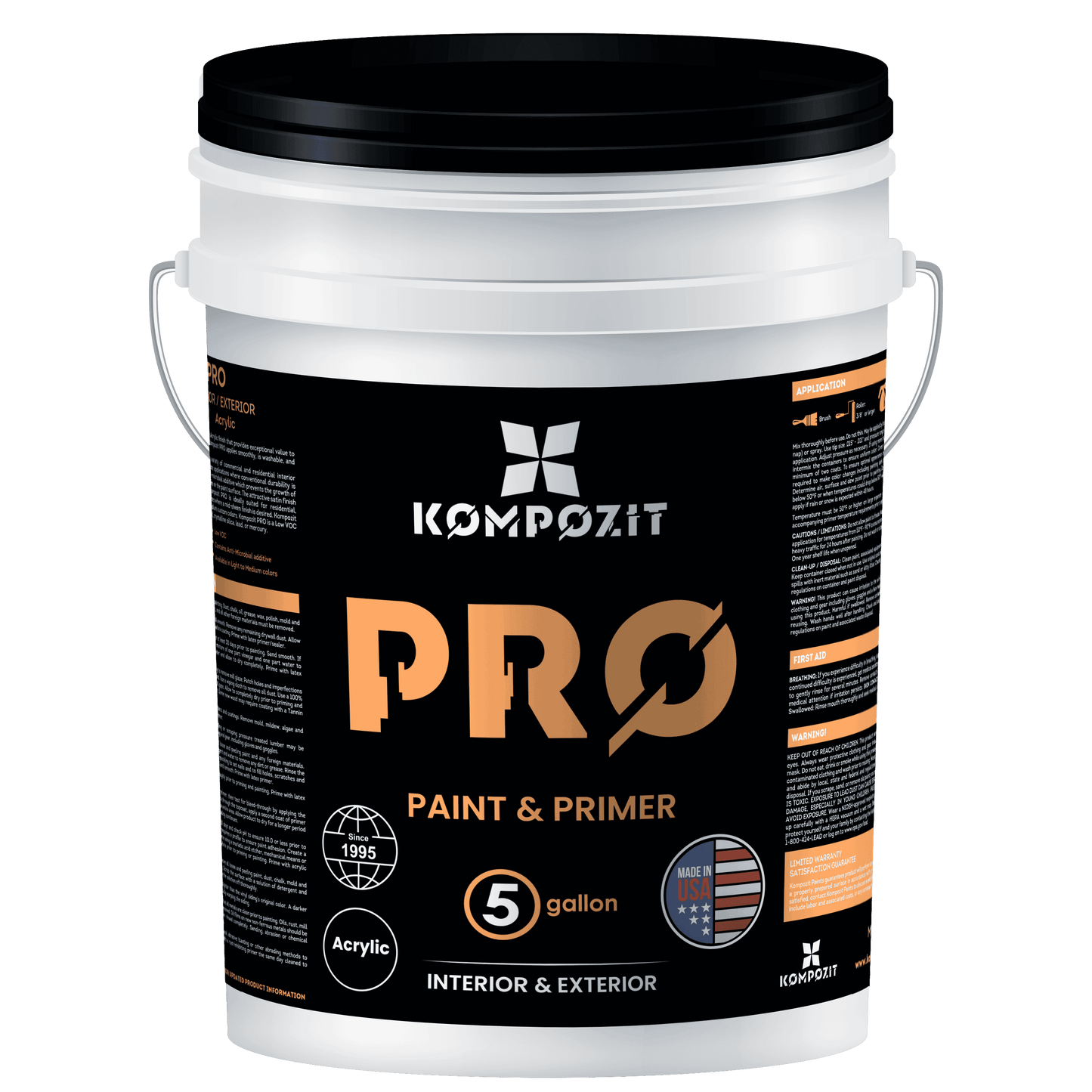 Kompozit PRO Paint & Primer Interior/Exterior Acrylic