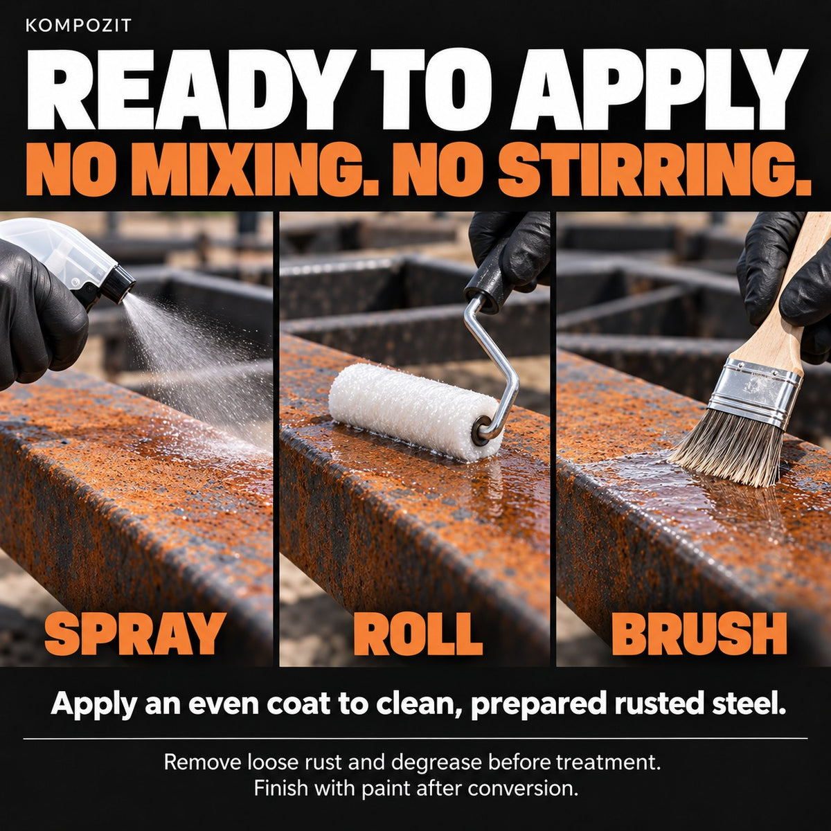 Rust Converter for Metal & Steel