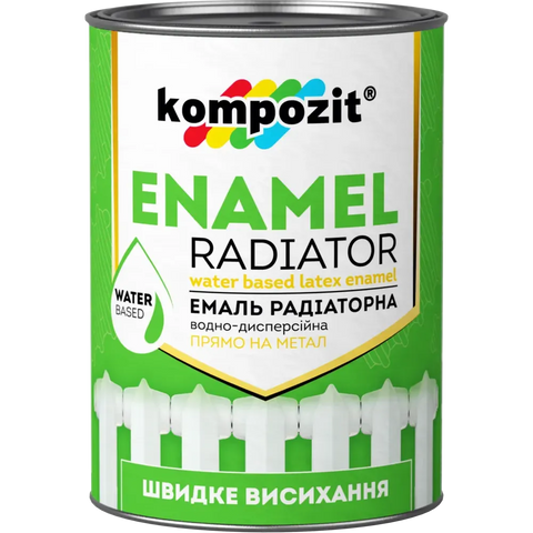 Acrylic enamel Kompozit for Hot-Water Radiators /white/matt/ 750 ml (25.36 fl oz)
